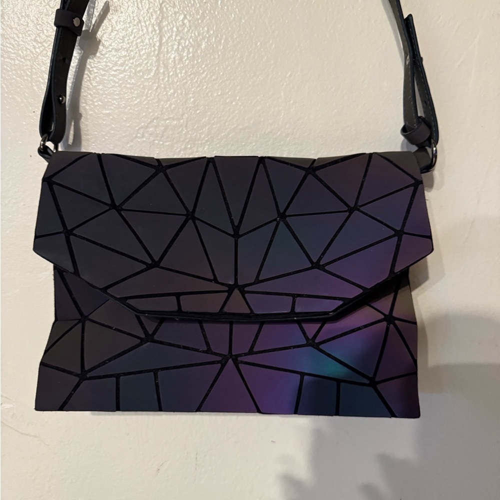 Geometric Iridescent Crossbody Bag